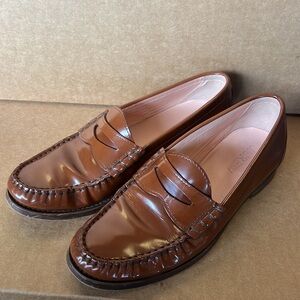 J.crew Winona penny loafers in spazzolato leather BA190 worn